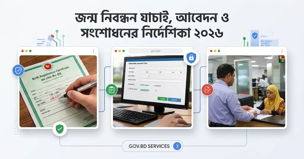 জন্ম নিবন্ধন যাচাই, আবেদন ও সংশোধন: ২০২৬ সালের পূর্ণাঙ্গ গাইড