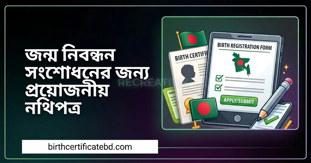 জন্ম নিবন্ধন সংশোধনের জন্য প্রয়োজনীয় কাগজপত্র | বাংলাদেশ ২০২৬